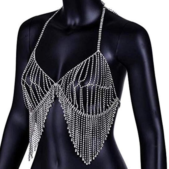 Silver Sparkle body chain - Picture 5 of 6